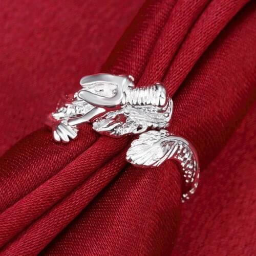 Classic Mens Ring 925 Sterling Silver Domineering Dragon ring Fashion Party Christmas Gifts high quality Popular brands Jewelry