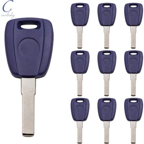 Cocolockey Car Transponder Chip Key Shell No Chip FOR Fiat Bravo Punto Ducato Daily Stilo1998-2005 Key SIP22 Uncut Blade 10pcs