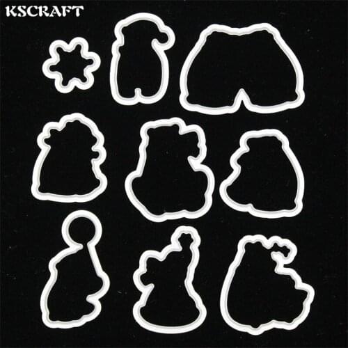 KSCRAFT Cute Bears Metal Cutting Dies Stencils for DIY Scrapbooking/photo album Decorative Embossing DIY Paper Cards