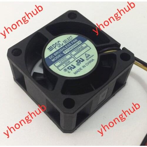 PSC P1124020MB1A Server Cooling Fan DC 12V 1.2W 40x40x20mm 3-wire