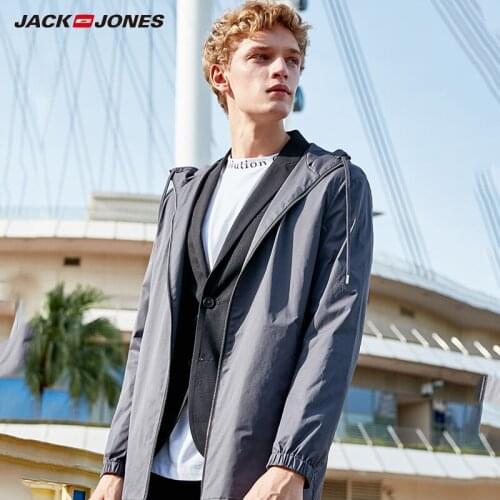 Jack Jones mens new casual Mock Neck Hooded Jacket coat |219121565