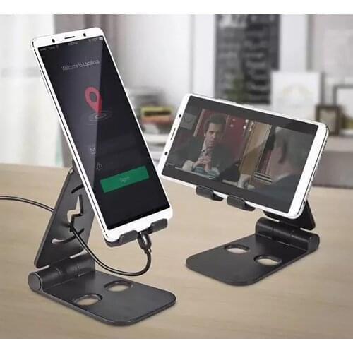Mobile Phone Holder Desktop For Tablet Charging Base Double Adjustable foldable Shelf Phone Stand For Mobile Phone Accessories