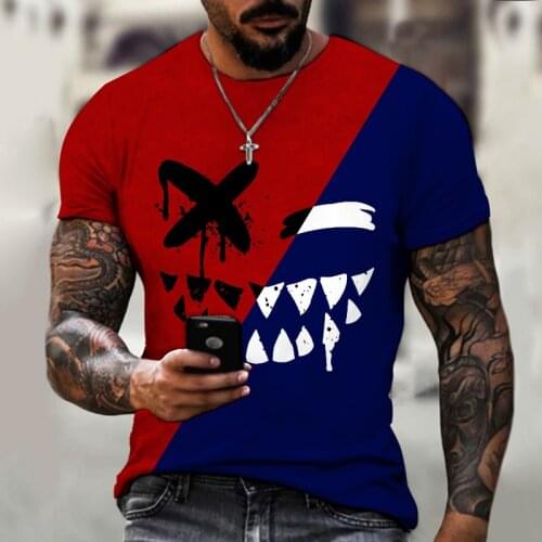 2021 new 3D T-shirt printing T-shirt with smiley face pattern Hot-selling item Street fashion Best-selling