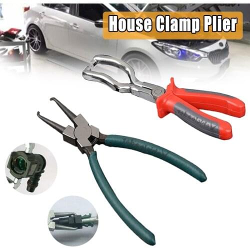 Fuel Pipe Buckle Pliers Gasoline Pipe Quick Connector Removal Pliers Fittings Special Clamp Rubber Handle Fuel Tubing Pliers