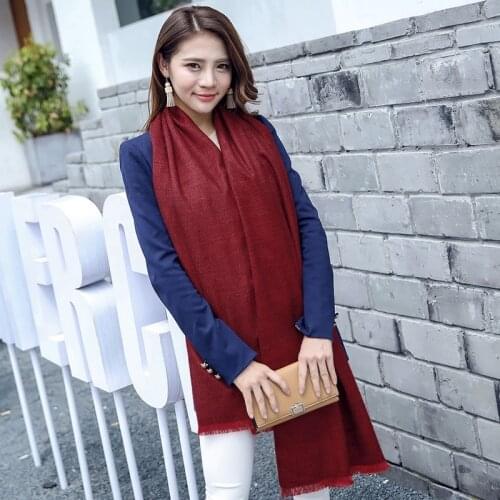 2020 Luxury brand Winter Scarf Women Cashmere Warm Pashmina Foulard Lady Luxury Solid Scarves Thick Soft Shawls Wraps