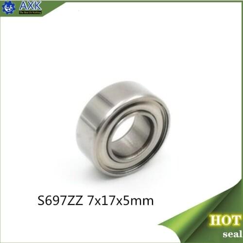 S697ZZ Bearing 7*17*5 mm ( 10PCS ) ABEC-1 440C Roller Stainless Steel S697Z S697 Z ZZ Ball Bearings