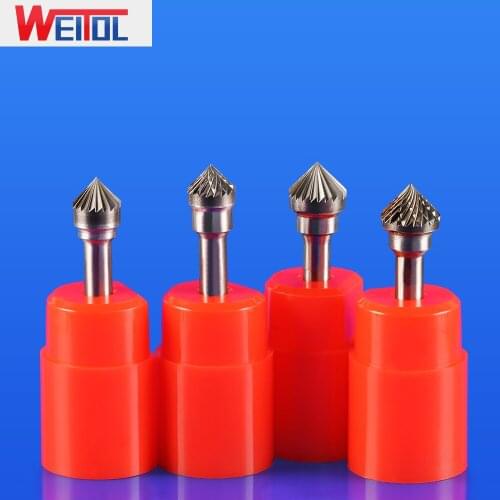 WeiTol K single cut/ double cut tungsten carbide rotary burrs Tungsten steel grinding head 6mm Handle