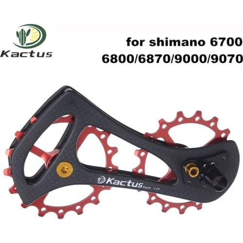 68g17T Carbon Fiber Ceramic Bearing Bicycle Rear Derailleur Jockey Wheel Cycling Pulley Wheel for 6700/67706800/6870/9070