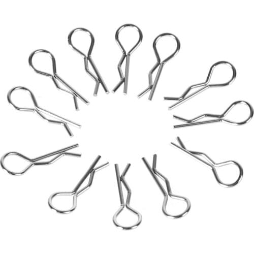 12Pcs Body Shell Clips Pin Stainless Steel For HSP Redcat HPI RC 1/10 Model Car