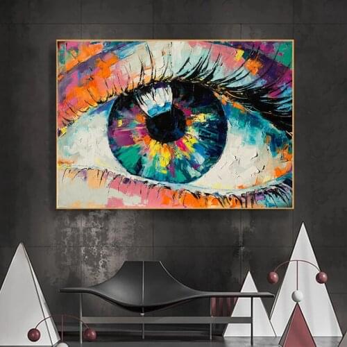 Abstract Art Colorful Eye Canvas Paintings Modern Posters and Prints Wall Art Picture for Living Room Wall Decoration Cuadros