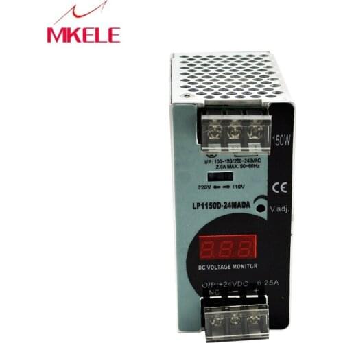 Ac Naar Dc 150 W 24 V 6.25A Mini Size Din Rail Voeding Met Digitale Display LP-150-24 Voor LED Strip Licht