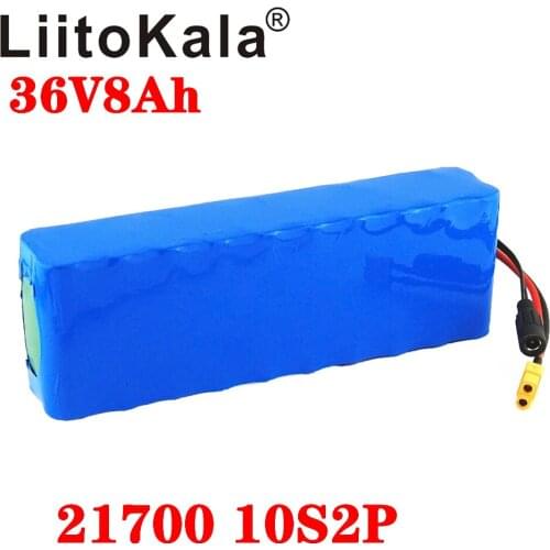 LiitoKala 36V 8AH 21700 4000mah 10S2P Electric Bike Battery for electric bicycle scooter 36V Ebike Battery xt60 plug
