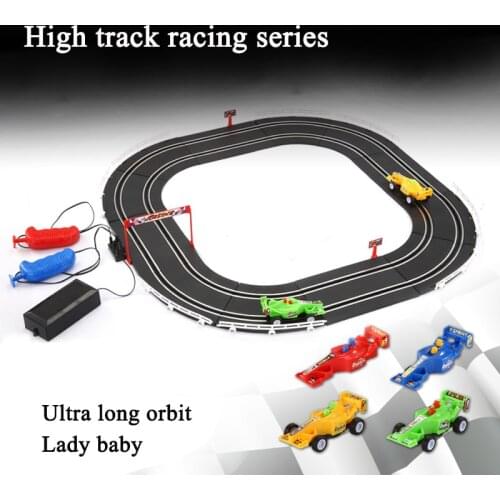 Electric Autorama Racing Track Railway Toys Suit High-speed Circuit Voiture Double Rail Car Slot Hand-cranked Track Toy For Boy