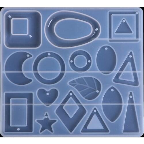 Resin Crystal Epoxy Mold Earrings Pendant Jewelry DIY Casting Silicone Mould