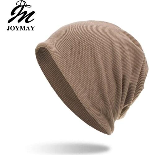 Joymay Winter Autumn Beanies Hat Unisex Solid color Warm Soft Skull Knitting Cap Hats Touca Gorro Caps For Men Women WM081