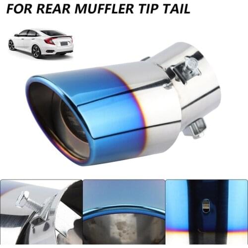 Car Round Exhaust Muffler Pipe Tip for Nissan micra Stainless Steel Chrome Trim Modified Car Rear Tail Throat Exhause Liner