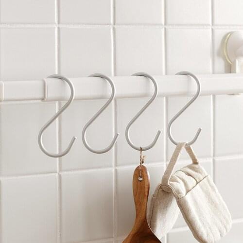 S type Hook, stainless steel Kitchen, multifunctional Wall Door, Back Wardrobe, Metal nail free hook, flowerpot, Railing Hook