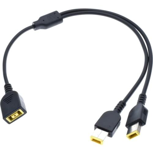 DC Square Plug male to 2 Dual USB Female Jack Y Splitter Hub Adapter Cable for Lenovo thinkpad for ThinkPad X1 Carbon