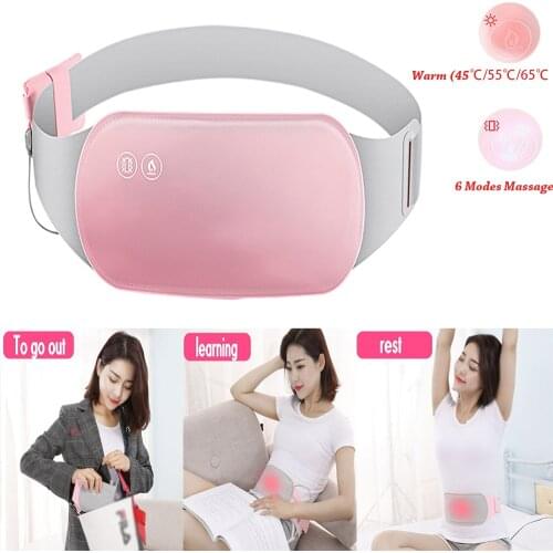 Waist Massager Warm Palace Belt Infrared Heating Palace Belt Vibrating Massage Waist Protection Relieve Menstrual Pain Body Care