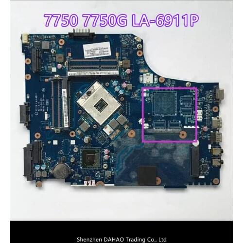 Laptop motherboard For Acer aspire 7750 7750G P7YE0 LA-6911P DDR3 MBRN802001 MB.RN802.001 Main board works HM65