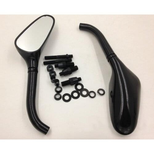 Motorcycle Side Rearview Mirrors Black Golf Club Style For Harley/Honda/Kawasaki/Yamaha/Suzuki/Ducati Bikes 8mm/10mm Thread