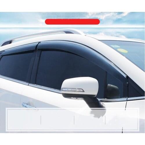 Fit for Nissan terra 2018 Plastic stainless steel Car Auto Accessories Decoration Window Visor Vent Shade Sun Rain Guard