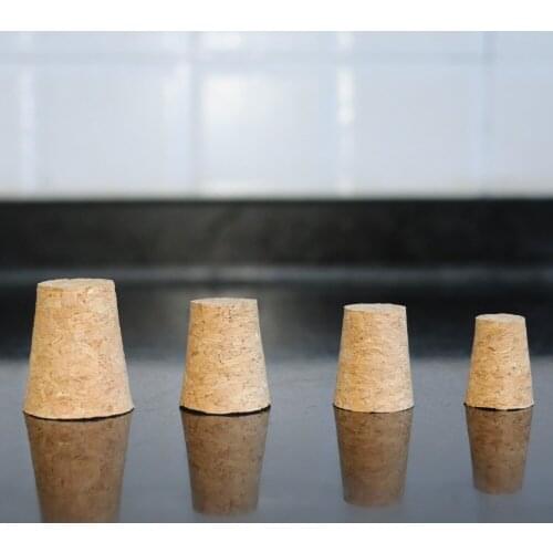 Test Tube Cork Stopper Fit Outside Diameter 20mm Test Tube Food Grade ,Interteck Test Approved-Pack 50