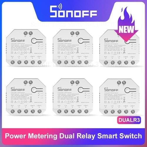 ITEAD SONOFF DUAL R3 Dual Relay Module DIY MINI Power Metering Smart Switch Two Way Smart Home Control via eWeLink Alexa Google