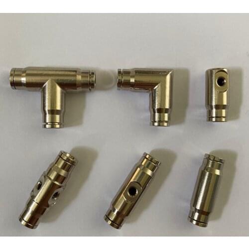 S370 Slip Lock Fitting Tee Connector Elbow Joiner Plug Nickle Material 1/4 Quick Connect Garden Misting System Accessories