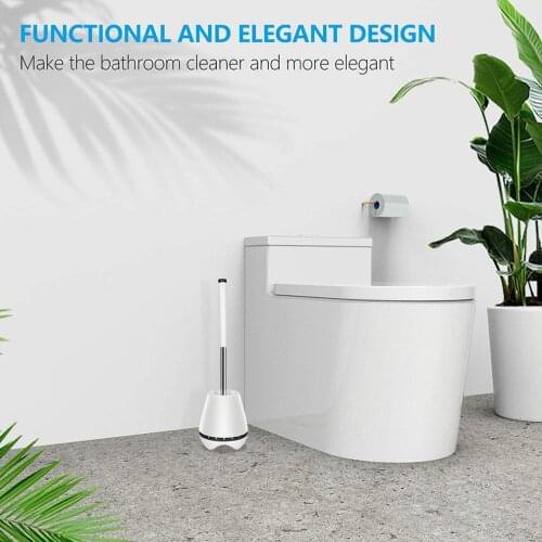 Long Handle Bathroom Toilet Brush Household Toilet Cleaning Brush Simple Toilet Cleaning Brush Set With Base