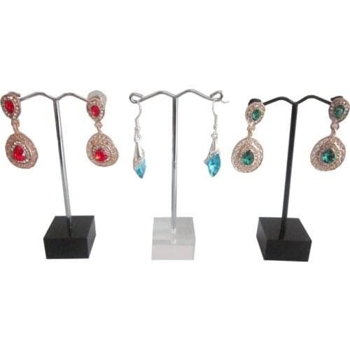 Fashion Style Metal Acrylic Earrings Shelf Jewelry Display Rack Tree Stand Holder Accessories Show Organized Props Case Boutique