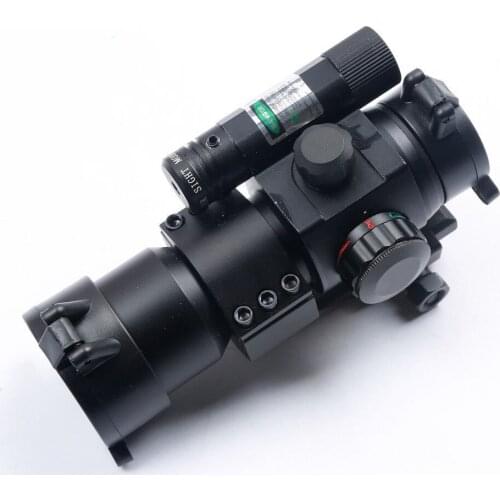 Tactical 1X30mm Dual illumination Red Green Dot Sight Scope with Green Laser Sight