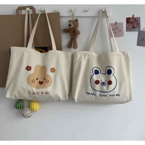 Women Top-handle Bags Bag 2021 New Canvas Bag Shoulder Bag Schoolbag Large Capacity Canvas Bag Bolso Mujer Handbags