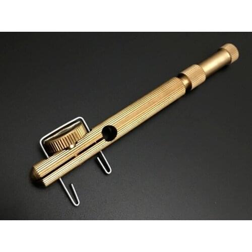 1PCS Metal Manual Fishing Hook Tier Double-Headed Needle Gold Fishing Line Fishhook Tie Device Fishing Accessories