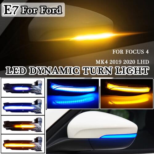 2pcs Side Mirror LED Dynamic Turn Signal Light Sequential For Ford Focus 4 MK4 2019 2020
