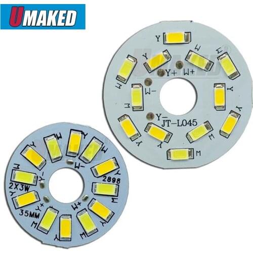 35/ 44mm Warm/Cold White two color in one PCB 3W SMD Light Board Led Lamp Panel For Ceiling PCB With LED free shipping