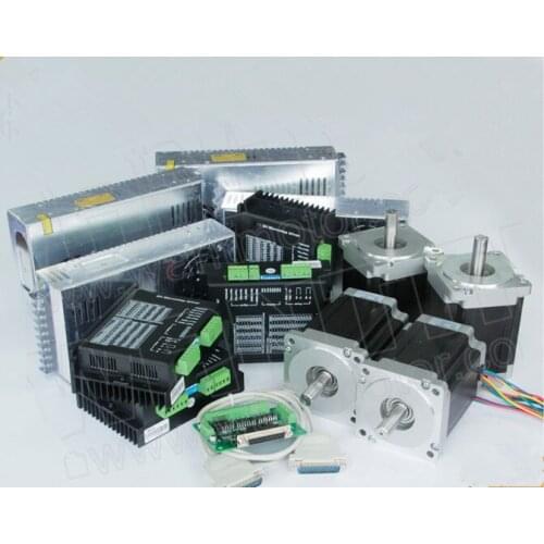 4Axis Nema34 Stepper Motor 1600oz & driver DM860A & 4PCS POWER supply& 1pcs Breakout board
