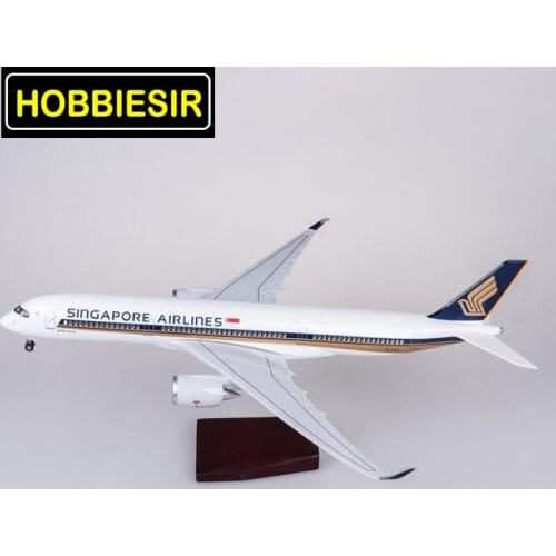 47CM 1/142 Scale Airbus A350 Singapore Airline Alloy Airplane Toys Model W Wheeled Diecast Plastic Plane Collection Decoration