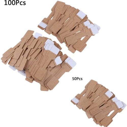 50/100Pcs/lot Blank Price Tags Jewelry Display Card Labels Hangtag Necklace Ring Labels Paper Stickers Paper