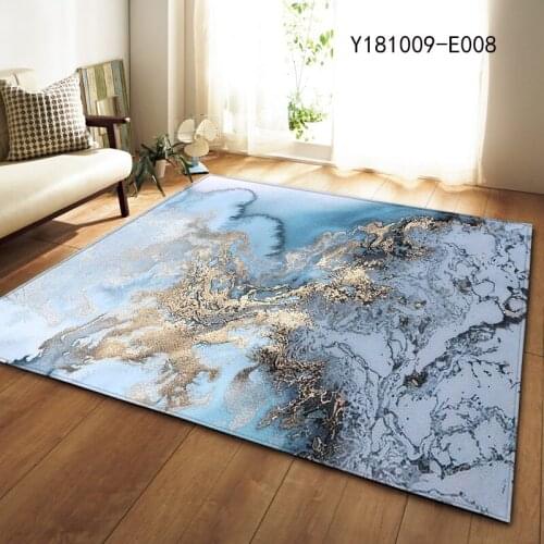 Anti-Slip Parlor Area Rugs Bedroom Bedside Mat Nordic 3D Marble Pattern Carpets Soft Flannel Tea Table Living Room Big Doormat