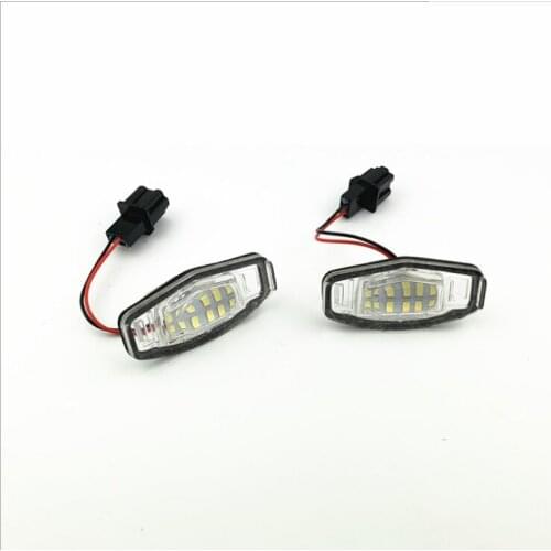 2pcs Car LED License Plate Light T10 Plug Car Styling Lamp Accessories For Honda Civic VII4 VIII Accord City 4D Legend