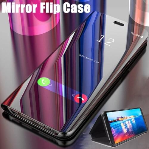 Redmi 9 Case Luxury Flip Stand Clear View Mirror Case For Xiaomi Redmi 10X Pro Back Cover Redmi 9A 9C Protective