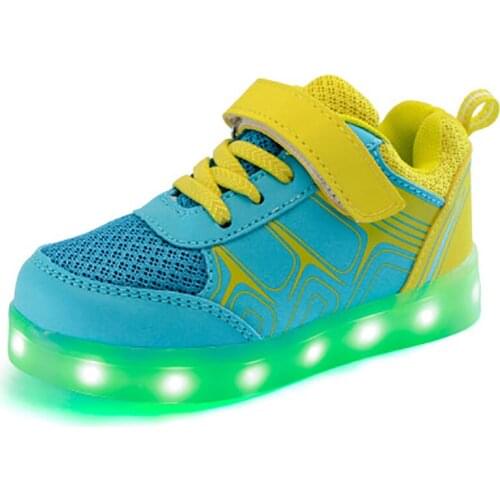 USB Charged Children Light Shoes Brand New Boys Sports Running Glowing Shoes Girls Led Luminous Sneakers 1168