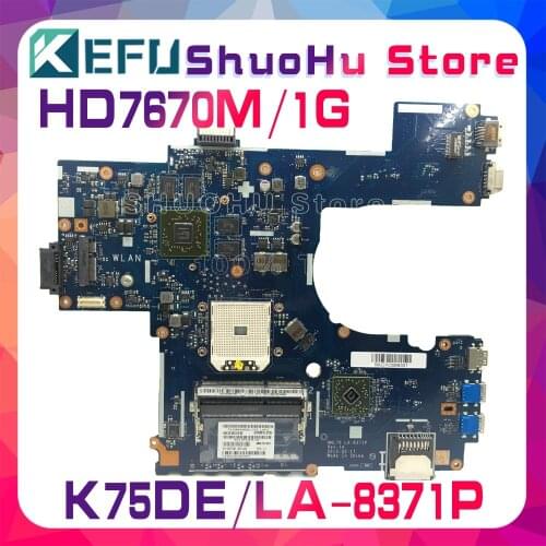 KEFU For ASUS K75DE K75D K75DR X75D X75DE QML70 LA-8371P Laptop Motherboard Tested 100% work original Mainboard