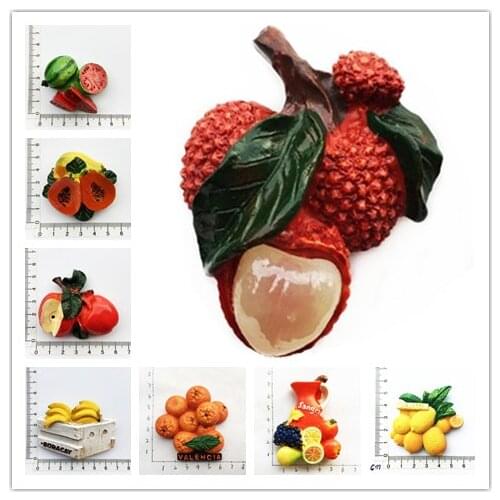 Creative 3d Fruit Fridge Magnets Decorative Magnetic Refrigerator Stickers Kids Educatio Stereoscopic Fridge Magnet