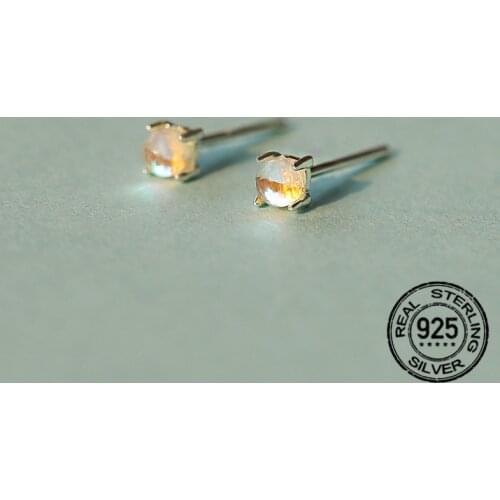 Crystal Earrings 925 Sterling Silver For Women Gradient Zircon Korean Fashion New Design Student Birthday Jewelry Gifts INEFFA