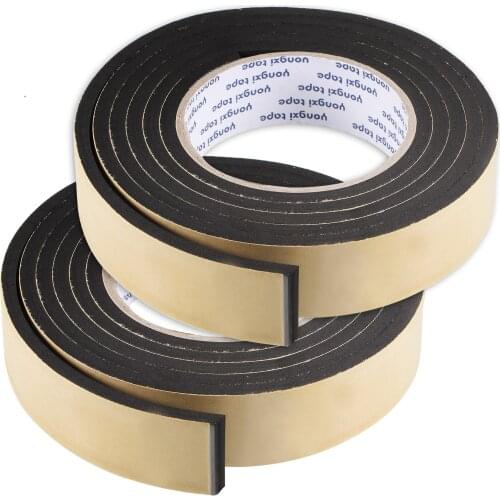Uxcell 2pcs Sealing Foam Tape 30mmx5mmx2m Self Adhesive Weather Strip for Window Doors