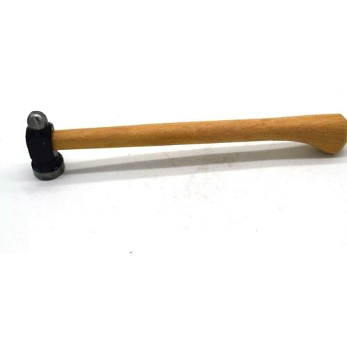 Jewelry Chasing Hammer Wooden Handle Ball-peen & Flat Face 25mm Hammers Silversmith Goldsmith Tool