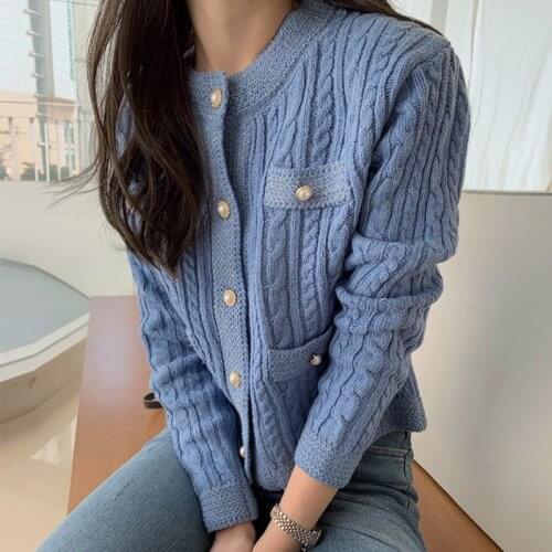 New arrival comfortable fashion thick warm coat temperamental high quality work style solid knit elastic fresh casual jacket