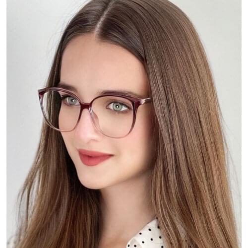 Women Cat Eye Anti Blue Light Glasses Oversize Luxury Lady Optic Glasses Frame Anti-glare Reading Eyeglasses UV400